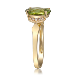 Kali 14K Yellow Gold Oval-Cut Peridot Ring