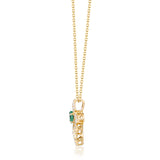 Aspen 14K Yellow Gold Oval-Cut Natural Zambian Emerald Pendant