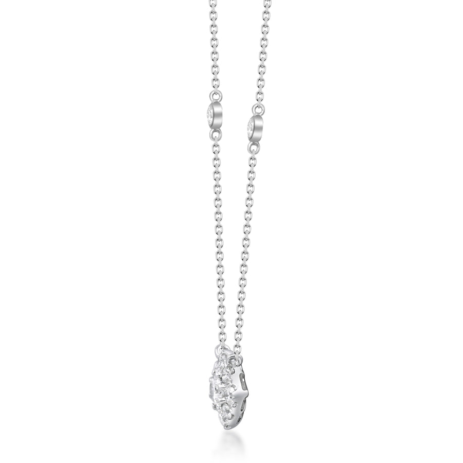 Autumn 14K White Gold Round-Cut White Diamond Pendant