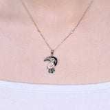 Adia 14K Yellow Gold Round-Cut Natural Zambian Emerald Pendant