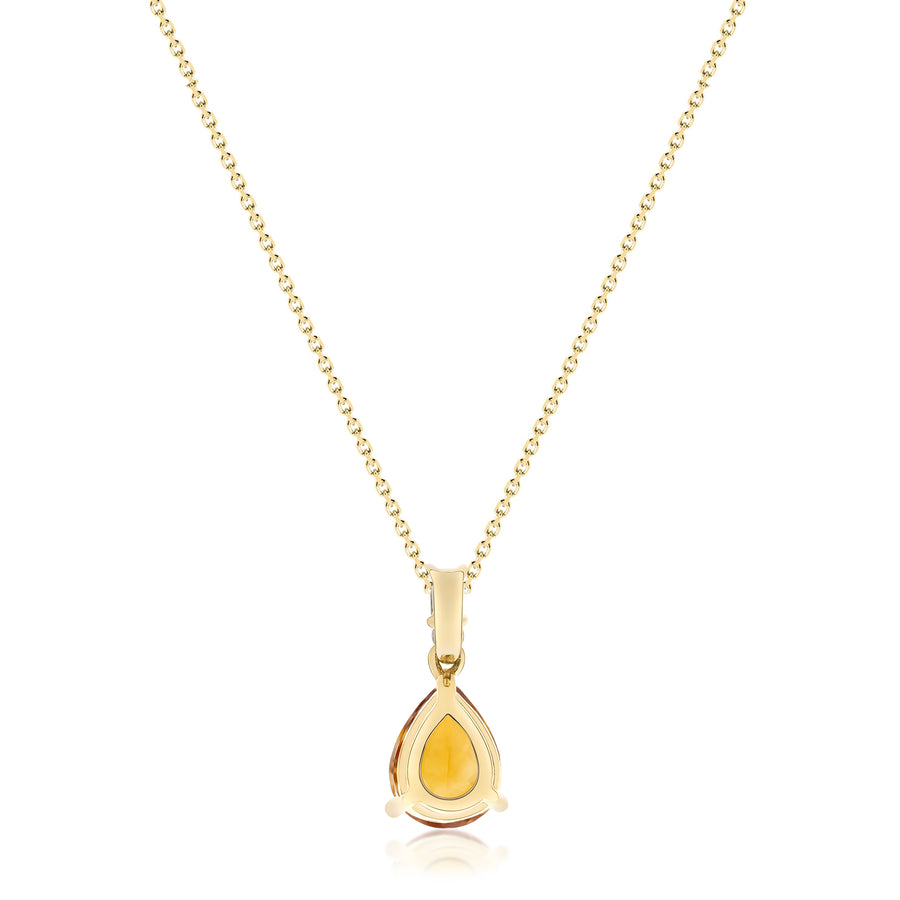 Emmie 10K Yellow Gold Pear-Cut Brazilian Citrine Pendant