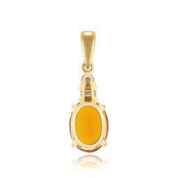 Eva 10K Yellow Gold Oval-Cut Brazilian Citrine Pendant