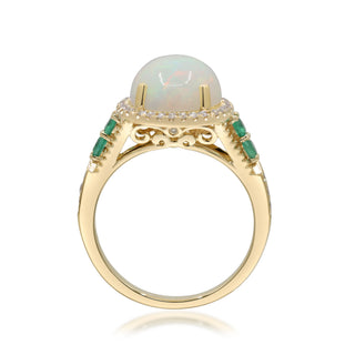 Maya 14K Yellow Gold Oval-Cut Ethiopian Opal Ring
