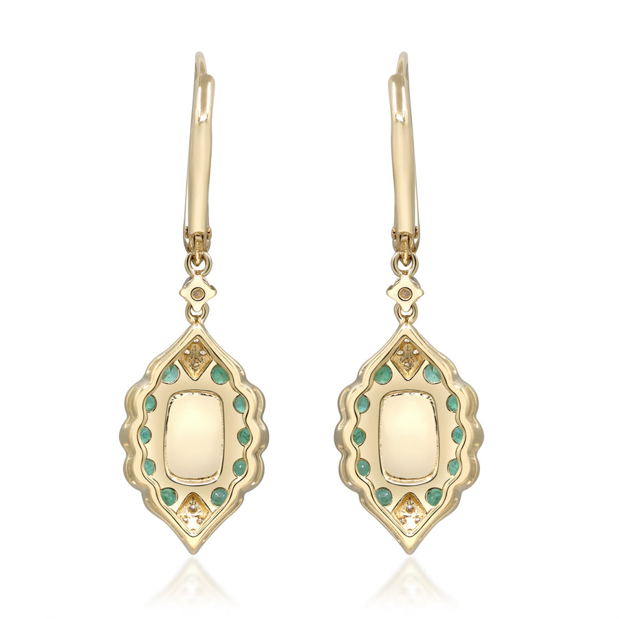 Ada 14K Yellow Gold Cushion-Cut Natural African Opal Earrings