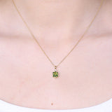 Lainey 10K Yellow Gold Square-Cut Manchurian Peridot Pendant