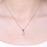 Mercy 14K Rose Gold Oval-Cut Madagascar Morganite Pendant