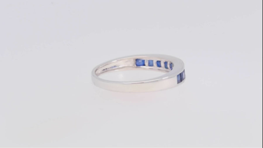 Zoie 14K White Gold Princess-Cut Ceylon Blue Sapphire Ring