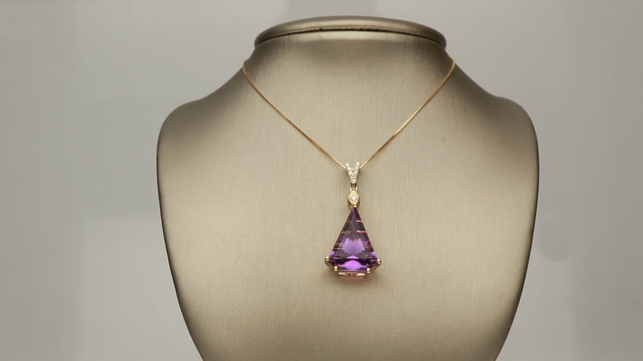 Bailey 14K Yellow Gold Fancy-Cut Brazilian Amethyst Pendant