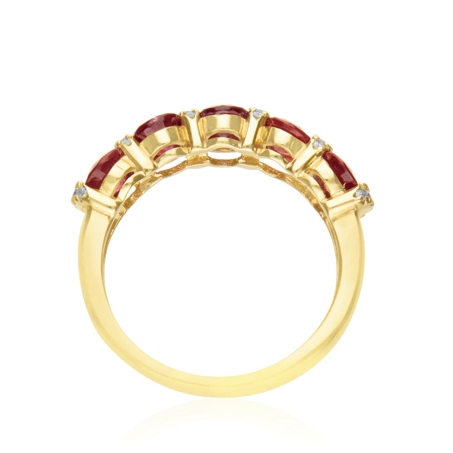 Gia 14K Yellow Gold Oval-Cut Mozambique Ruby Ring