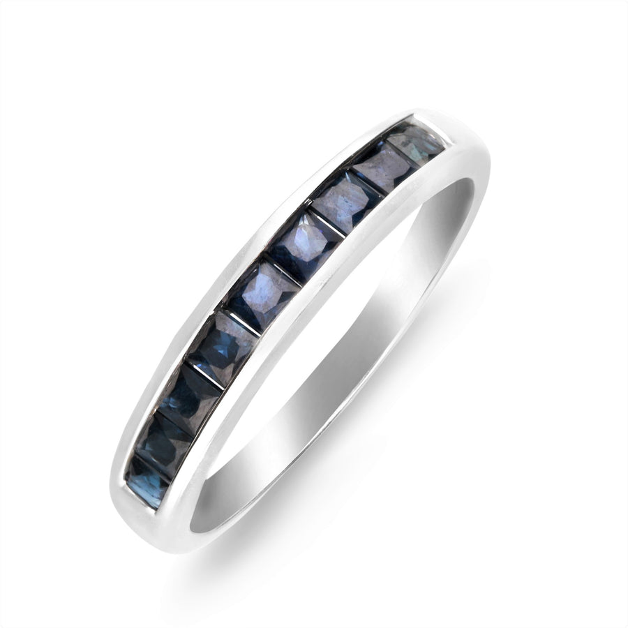 Zoie 14K White Gold Princess-Cut Ceylon Blue Sapphire Ring