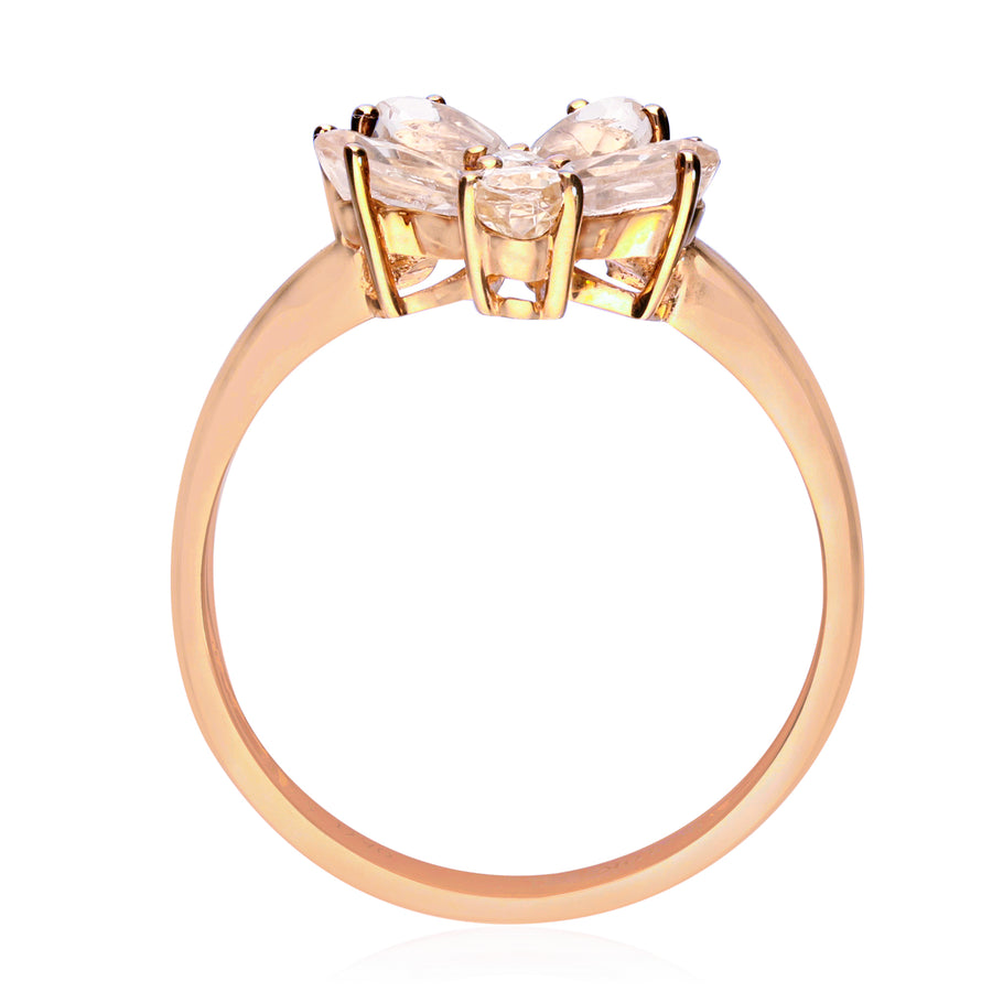 Jimena 10K Rose Gold Oval-Cut Madagascar Morganite Ring