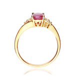 Carolyn 10K Yellow Gold Oval-Cut Mozambique Ruby Ring