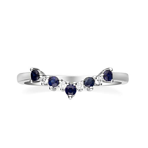 Arlette 10K White Gold Round-Cut Ceylon Blue Sapphire Ring