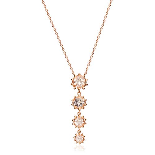 Judith 10K Rose Gold Round-Cut Madagascar Morganite Pendant