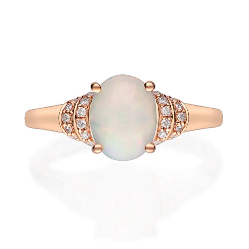 Daniela 14K Rose Gold Oval-Shape Natural African Opal Ring