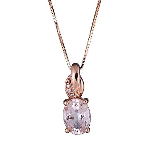 Louise 10K Rose Gold Oval-Cut Madagascar Morganite Pendant