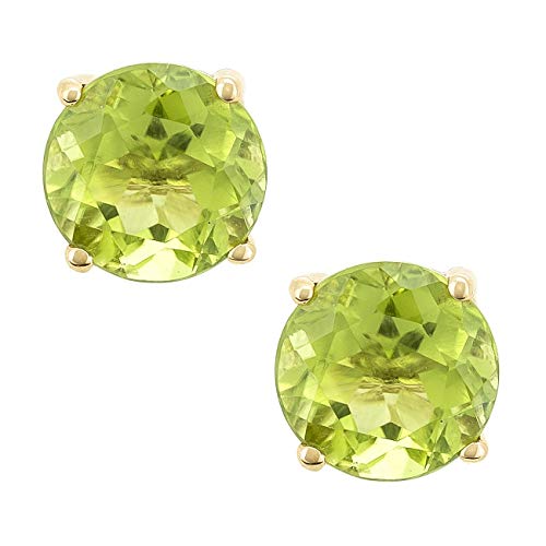 Halle 14K Yellow Gold Round-Cut Manchurian Peridot Earring