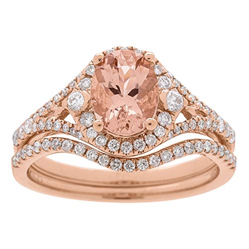 Journey 14K Rose Gold Oval-Cut Madagascar Morganite Ring