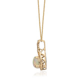 Naina 10K Yellow Gold Oval-Cab Natural African Opal Pendant