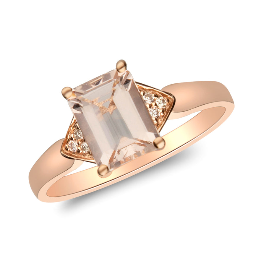 Sophie 14K Rose Gold Emerald-Cut Madagascar Morganite Ring