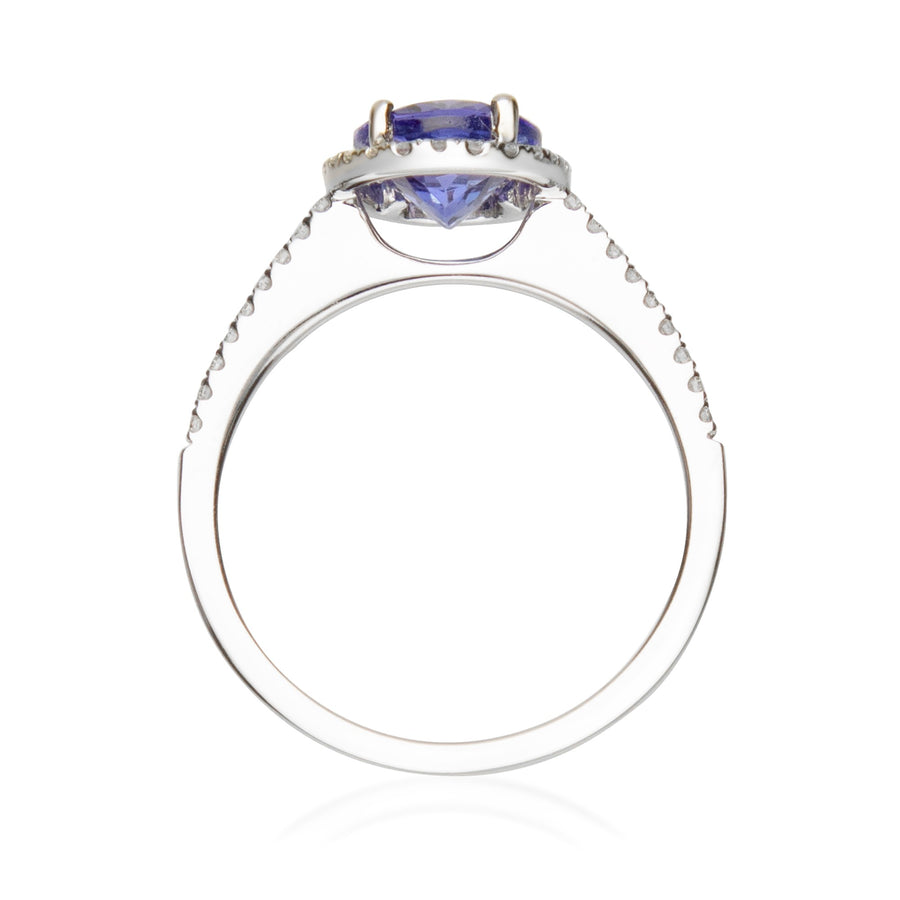 Bailey 14K White Gold Oval-Cut Tanzanian Tanzanite Ring