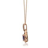 Brooke 10K Rose Gold Oval-Cut Tanzanian Tanzanite Pendant