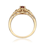 Cecilia 10K Yellow Gold Oval-Cut  Mozambique Ruby Ring