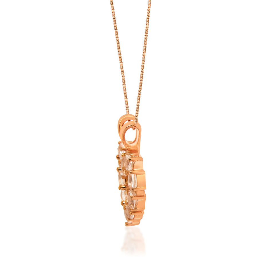 Marianna 10K Rose Gold Oval-Cut Madagascar Morganite Pendant