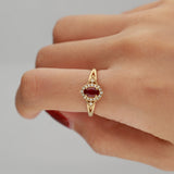 Cecilia 10K Yellow Gold Oval-Cut  Mozambique Ruby Ring