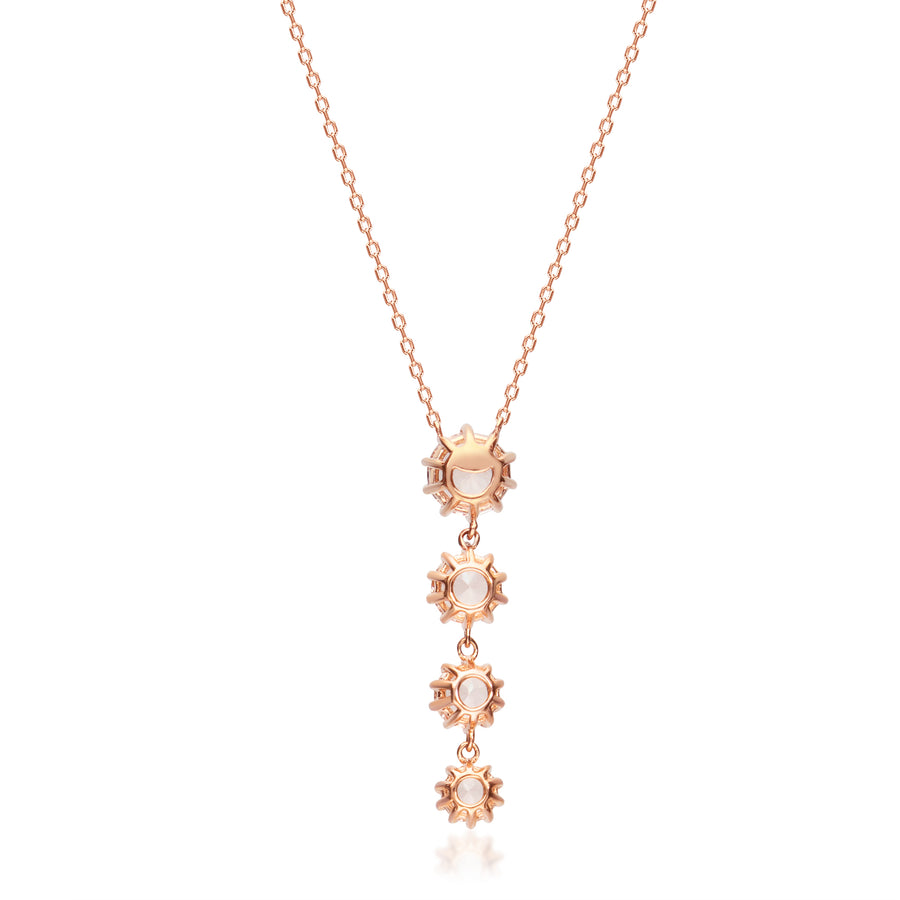 Judith 10K Rose Gold Round-Cut Madagascar Morganite Pendant