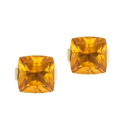 Reign 10K Yellow Gold Cushion-Cut Brazilian Citrine Earring