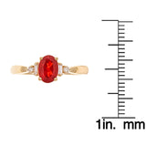 Julia 14K Yellow Gold Oval-Cut Mexican Fire Opal Ring