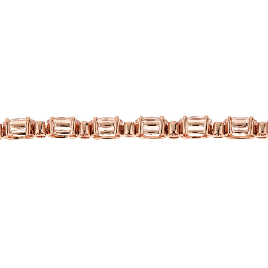 Justice 14K Rose Gold Oval-Cut Madagascar Morganite Bracelet