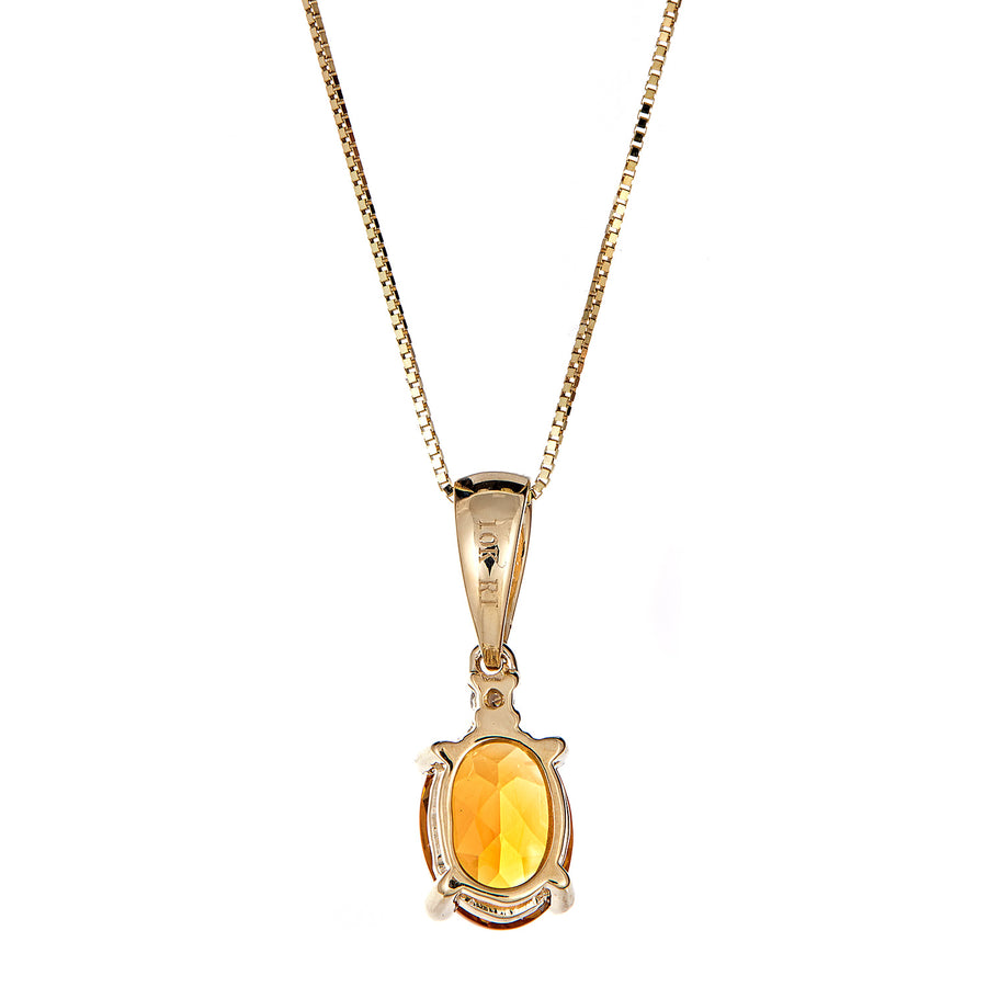 Sophia 10K Yellow Gold Oval-Cut Brazilian Citrine Pendant