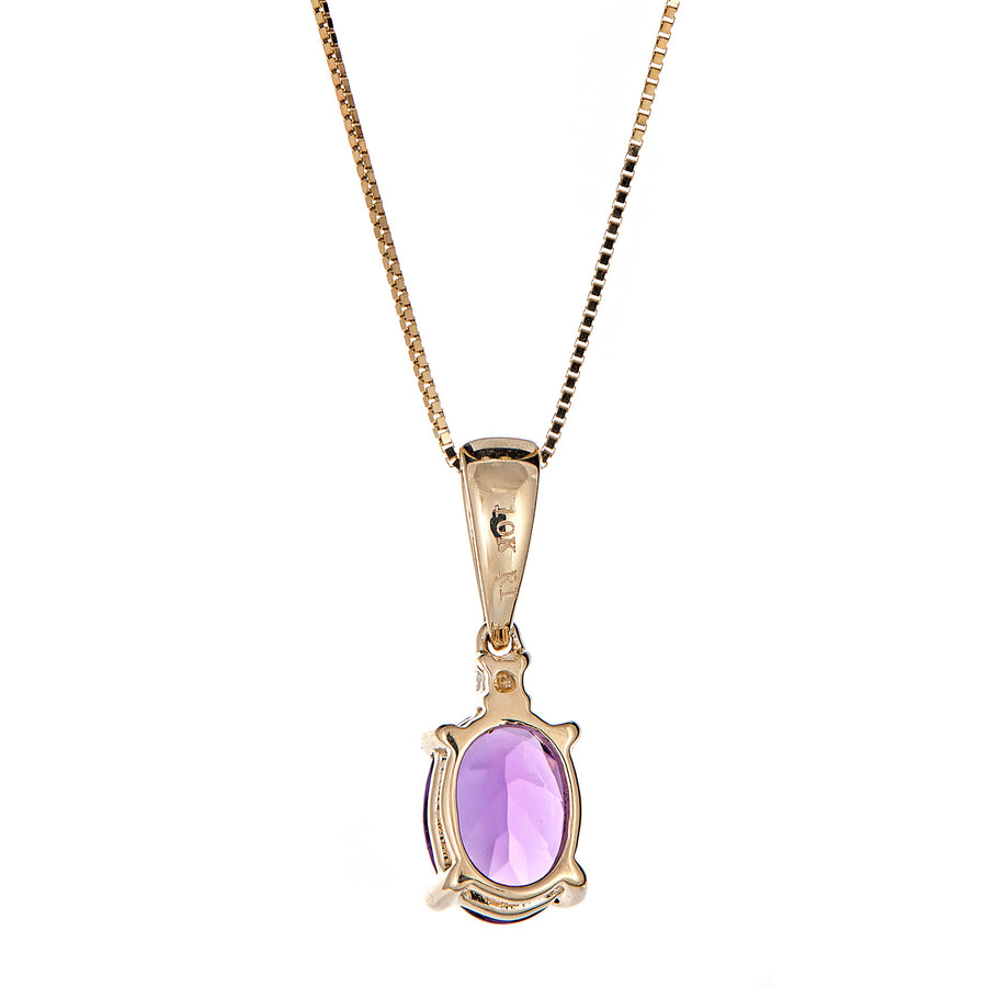 Peyton 10K Yellow Gold Oval-Cut Brazilian Amethyst Pendant