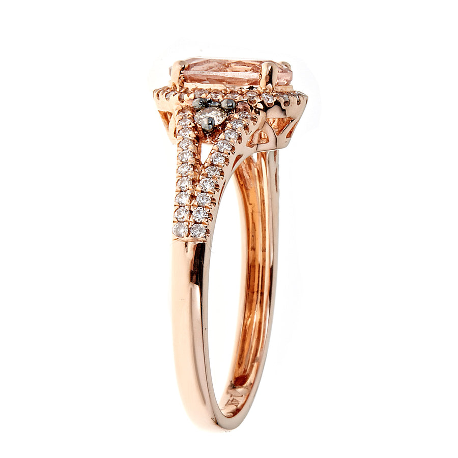 Savannah 14K Rose Gold Oval-Cut Madagascar Morganite Ring