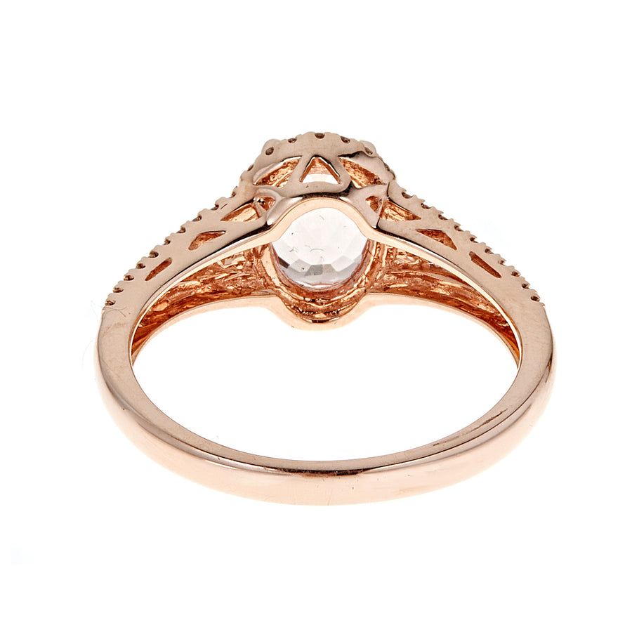 Savannah 14K Rose Gold Oval-Cut Madagascar Morganite Ring