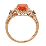 Ana 14K Yellow Gold Oval-Cut Mexican Fire Opal Ring