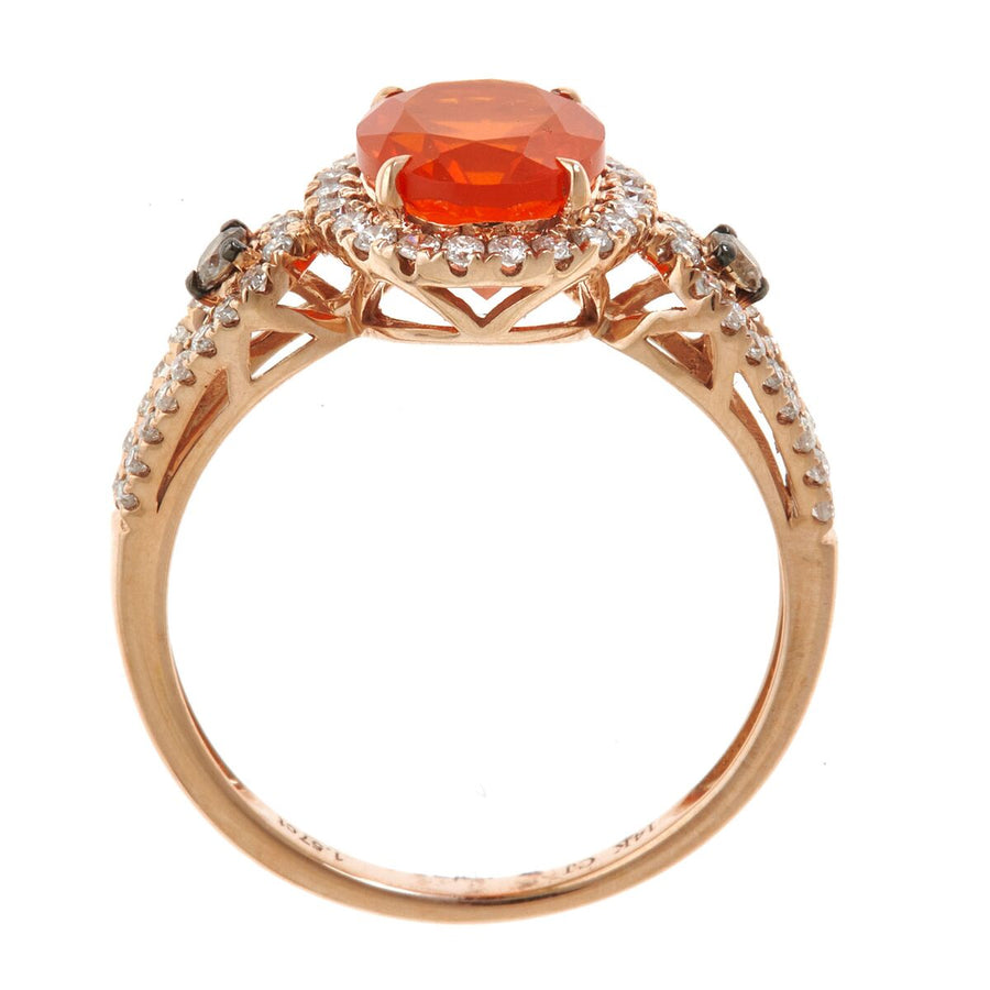 Ana 14K Yellow Gold Oval-Cut Mexican Fire Opal Ring