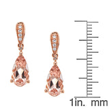 Rachel 10K Rose Gold Pear-Cut Madagascar Morganite Earring