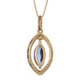 Vida 14K Yellow Gold Marquise-Shape Tanzanian Tanzanite Pendant