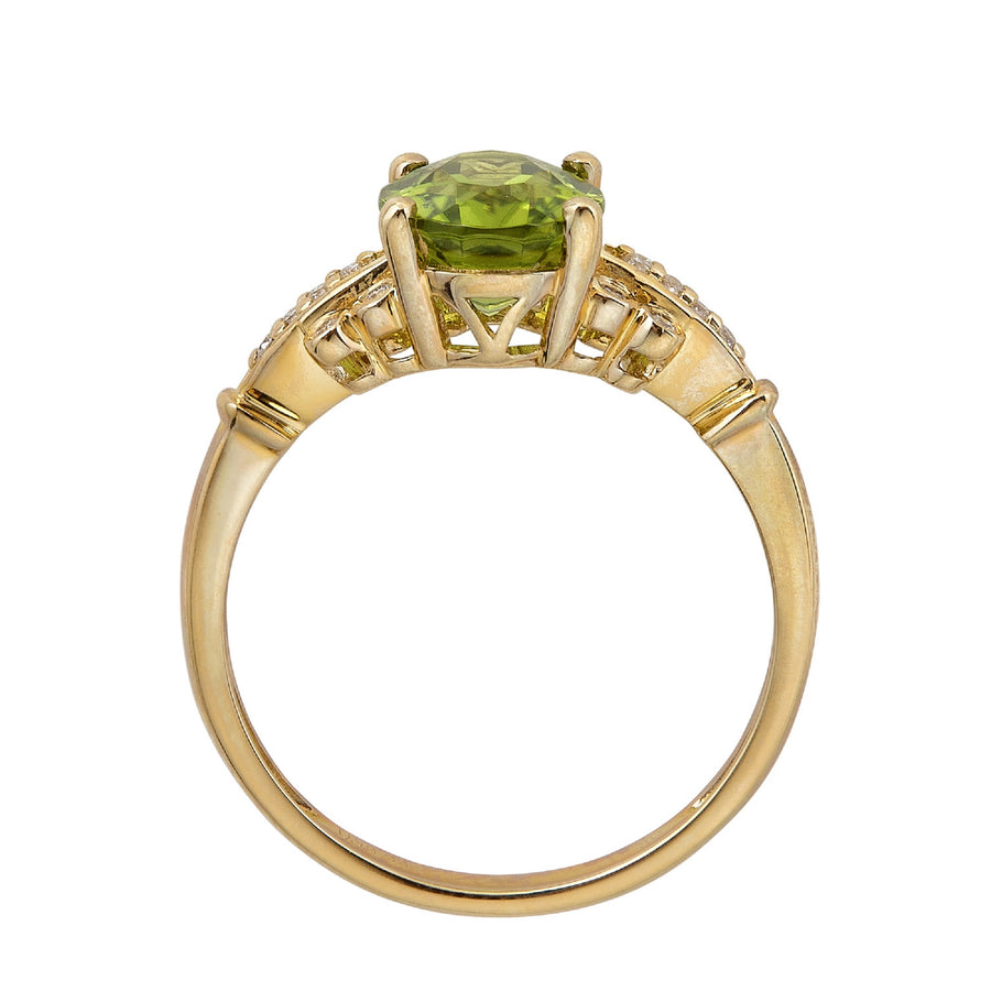 Alayah 10K Yellow Gold Oval-Cut Manchurian Peridot Ring