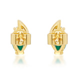 Makenna 10K Yellow Gold Marquise-Cut Natural Zambian Emerald Earrings