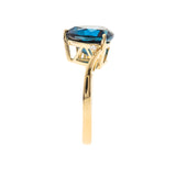 Kehlani 14K Yellow Gold Trillion-Cut Brazilian London Blue Topaz Ring