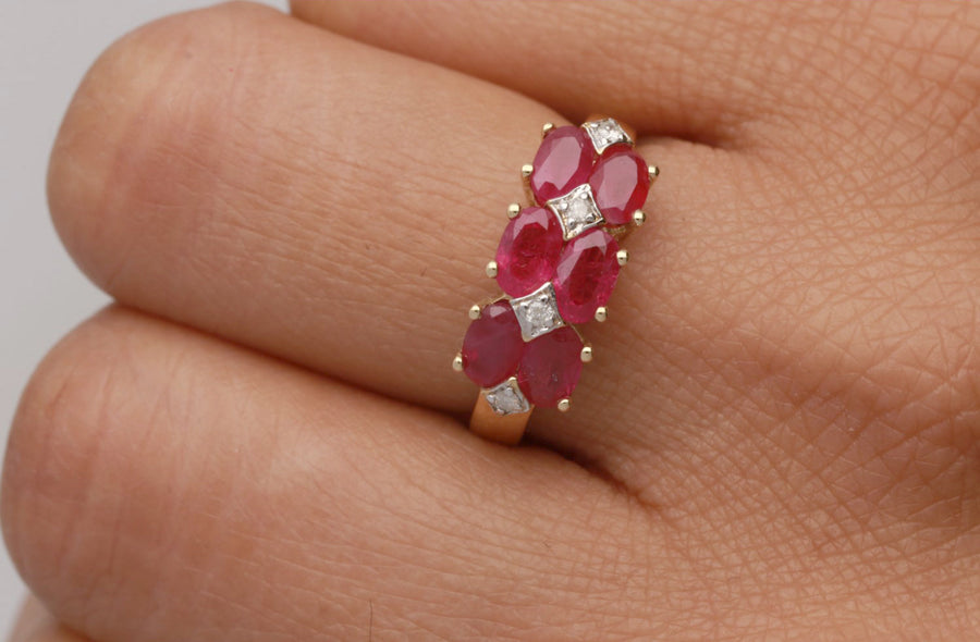 Winnie 14K Yellow Gold Oval-Cut Mozambique Ruby Ring