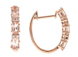 Olivia 14K Rose Gold Round-Cut Madagascar Morganite Earring