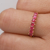 Penelope 14K Yellow Gold Round-Cut Mozambique Ruby Ring