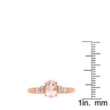 Jaelynn 10K Rose Gold Oval-Cut Madagascar Morganite Ring