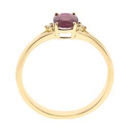 Melanie 10K Yellow Gold Oval-Cut Mozambique Ruby Ring