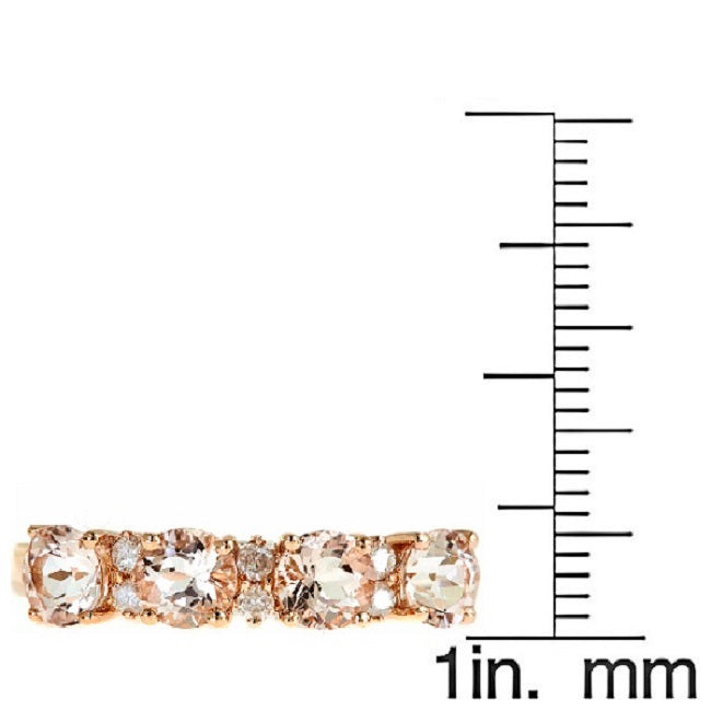 Millie 14K Rose Gold Round-Cut Madagascar Morganite Ring